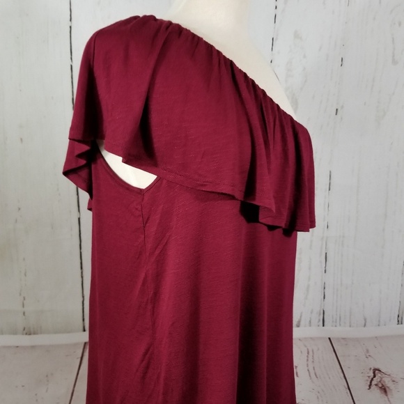 PINK ROSE Women's One-Shoulder Top - Picture 2 of 6